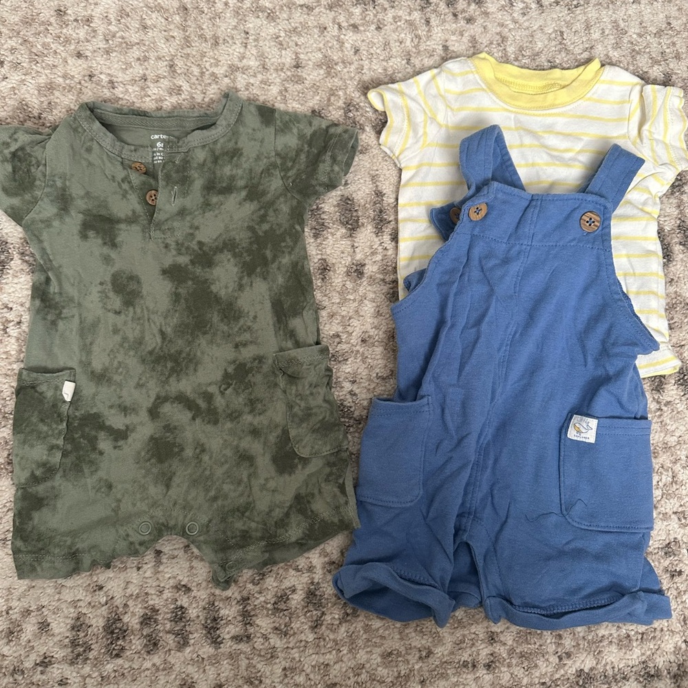 Carters 6m baby boy spring summer romper set